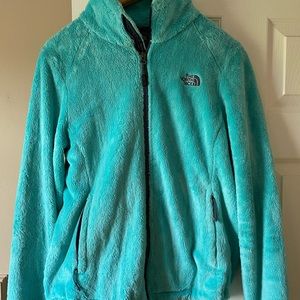 Teal North Face jacket
